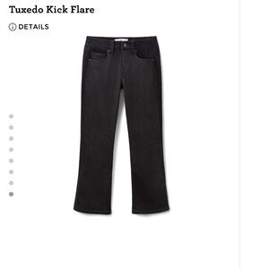 CAbi Women's Tuxedo Kick Flare Jeans in Black